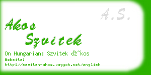 akos szvitek business card